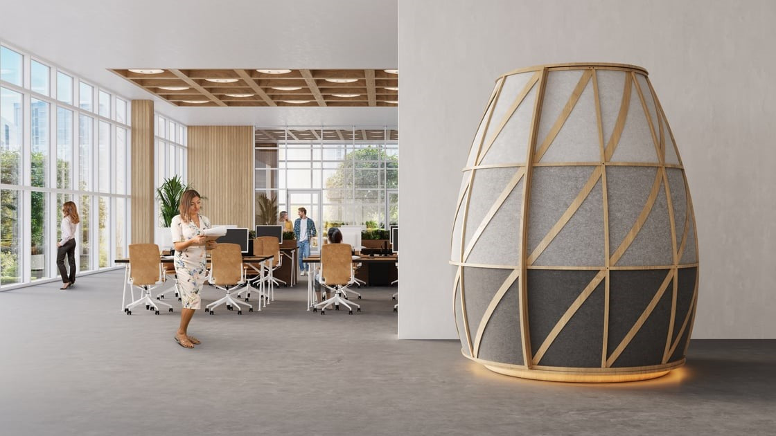 Iris pod in an open-plan office