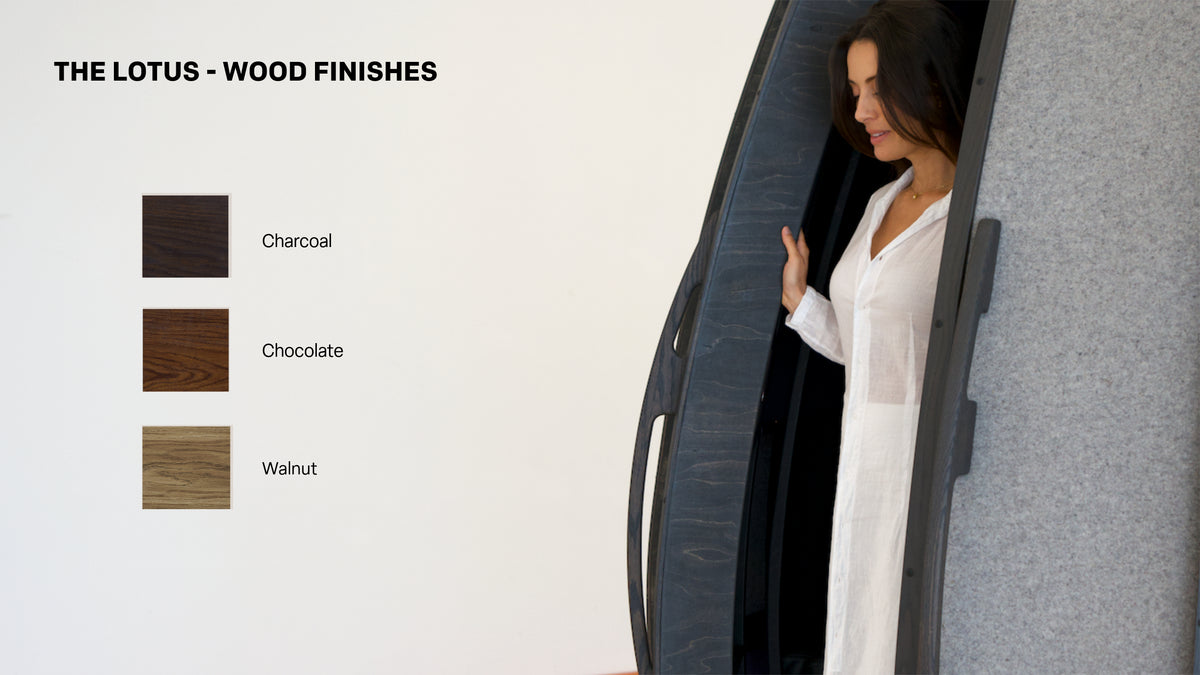 The Lotus timber finish options