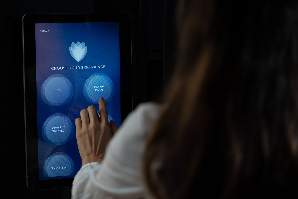 Choosing an experience on the Lotus touchscreen